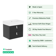 600mm / Veneto No Tap Hole Basin