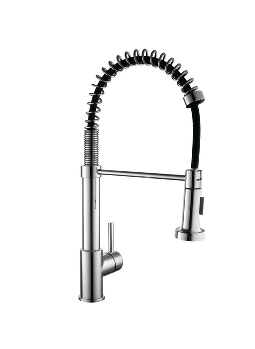 Kitchen tap chrome – front view of HB Aruba kitchen mixer tap in polished chrome finish