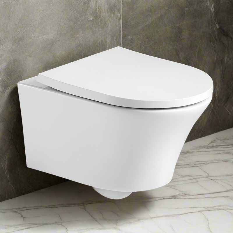 KV Kameo Wall Hung Rimless WC Pan with Soft Close Seat