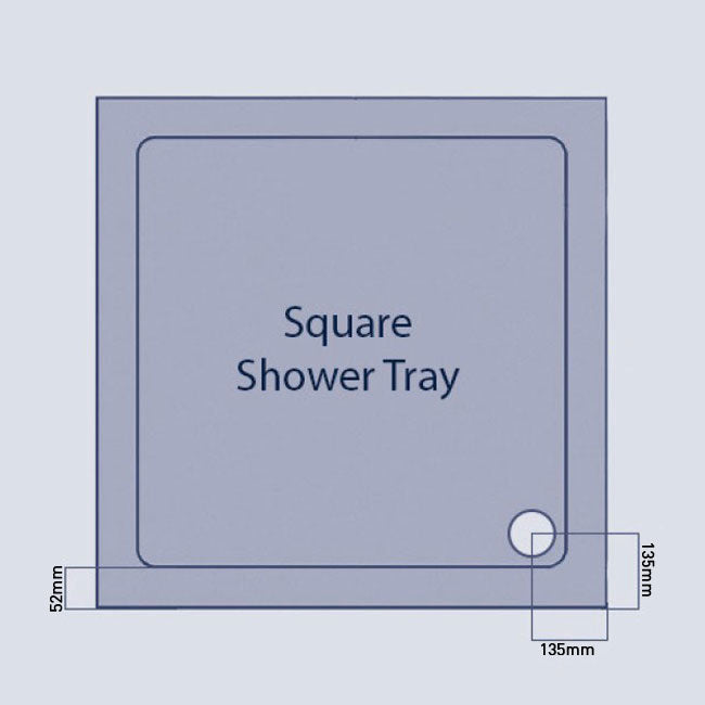Kartell KVIT Low Profile 700mm x 700mm Stone Resin Square Shower Tray