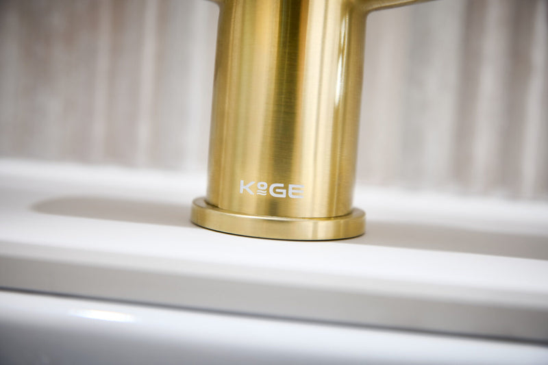 HB KoGE Brushed Brass 3 in 1 Swan Spout Boiling Water Kitchen Tap & Boiler