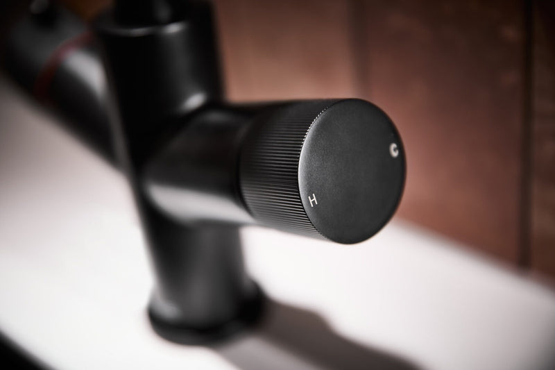 HB KoGE Matt Black 4 in 1 Swan Spout Boiling Water Kitchen Tap & Boiler with Flexible Pull Out Hose