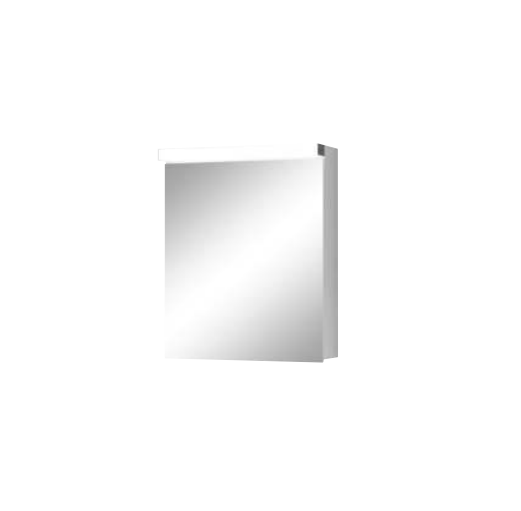 Linea Lumino 600mm LED Single Mirror Cabinet - White