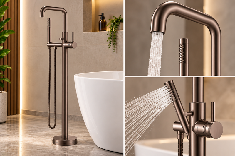 HB Core Freestanding Bath Shower Mixer - Select Colour