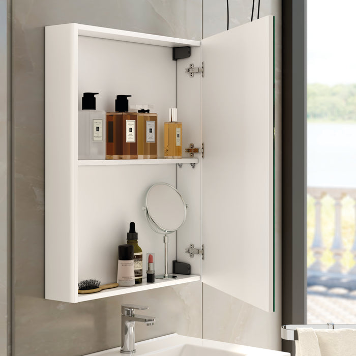 Banyetti Lavio 600mm 1 Door Mirror Cabinet - Gloss White