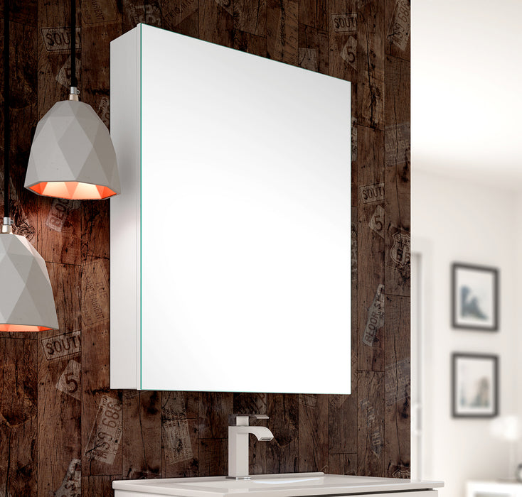 Banyetti Lavio 600mm 1 Door Mirror Cabinet - Gloss White