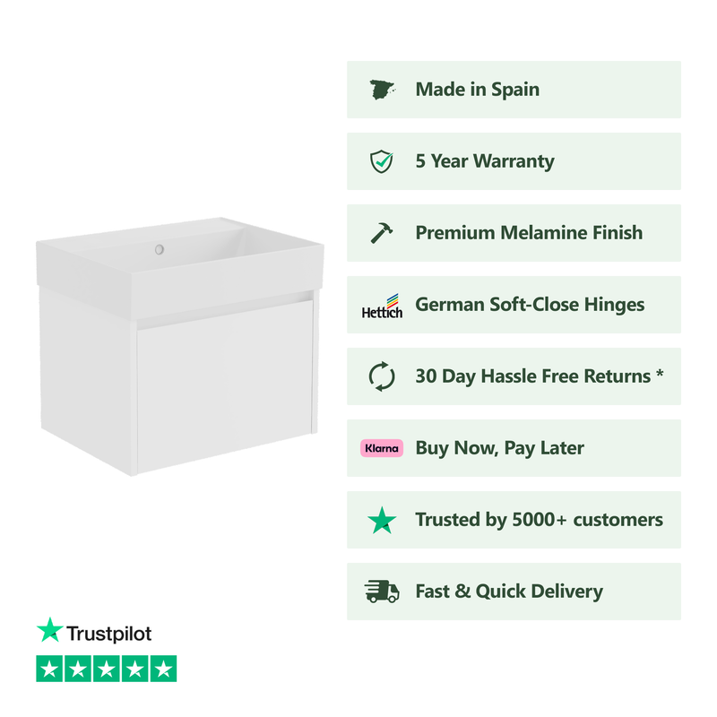 800mm / Veneto No Tap Hole Basin
