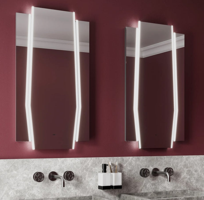HIB Maxim Shaped LED Bathroom Mirror - Choose Size