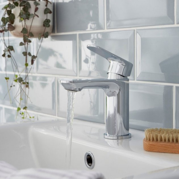 KV Mirage Mini Mono Basin Mixer with Click Waste - Chrome