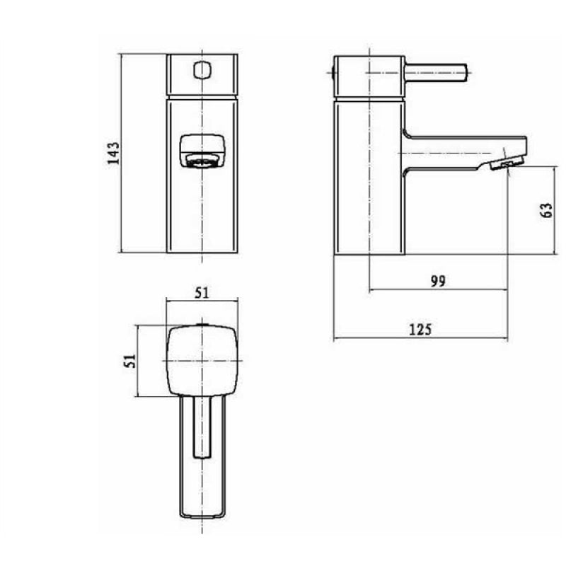 KV Mode Mono Basin Mixer with Click Waste - Chrome