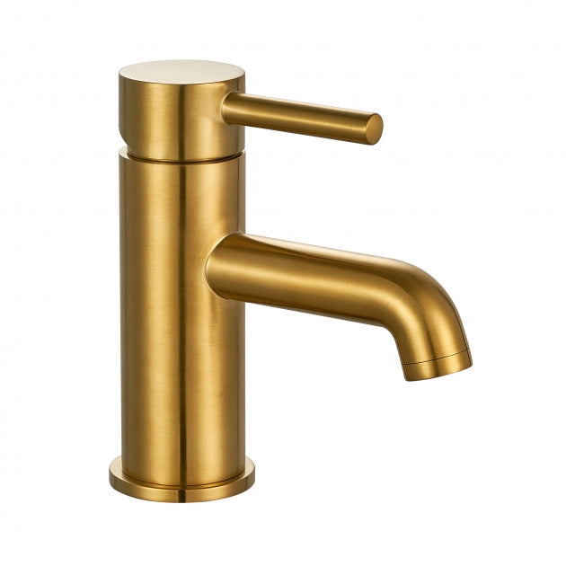 KV Ottone Mono Basin Mixer - Brushed Brass