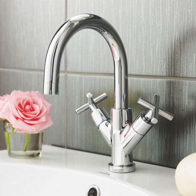KV Times Mono Basin Mixer with Click Waste - Chrome