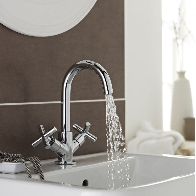 KV Times Mono Basin Mixer with Click Waste - Chrome