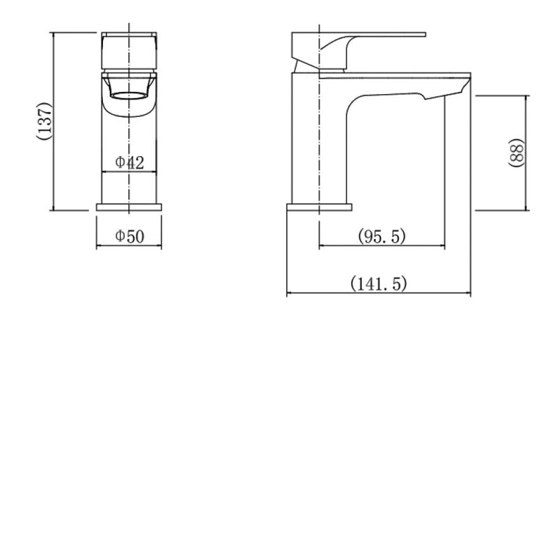 KV Mirage Mono Basin Mixer with Click Waste - Chrome