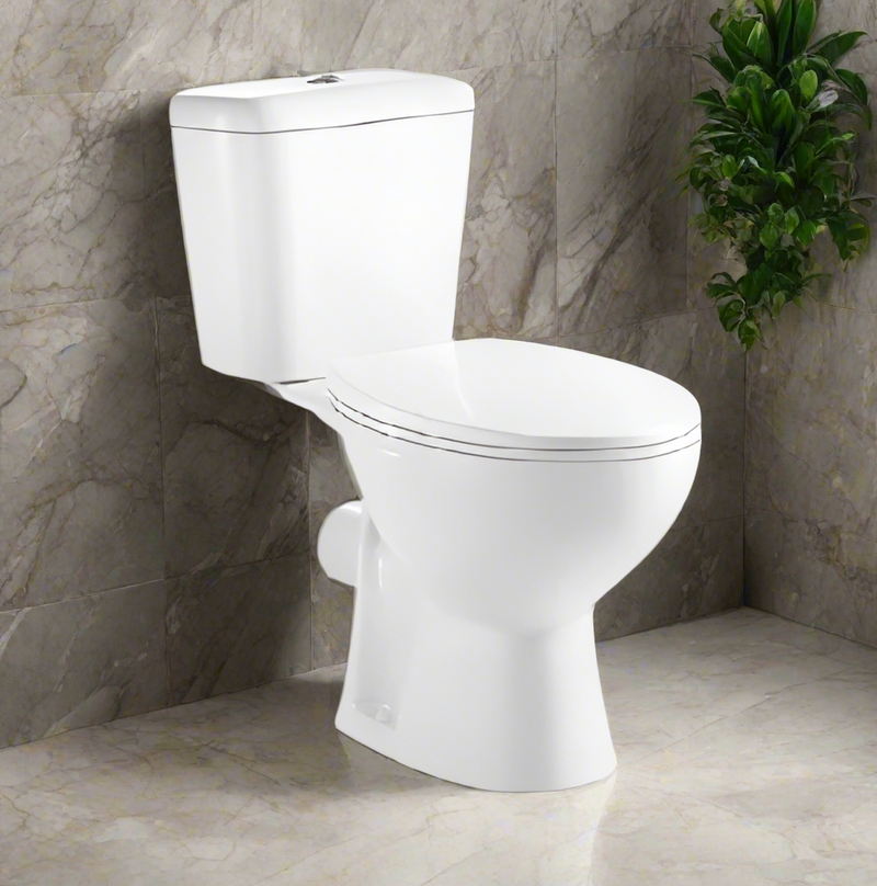 Banyetti Monte Proton Open Back Close Coupled Toilet with Soft Close Seat
