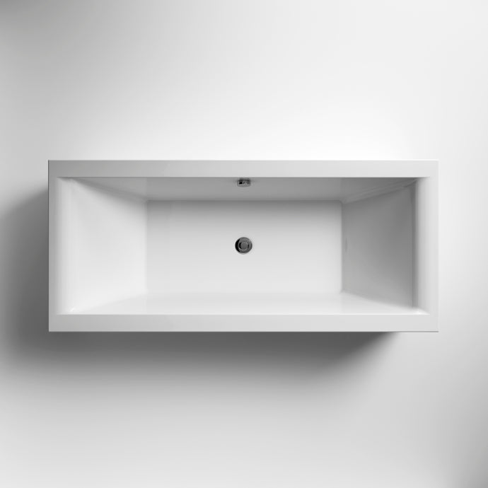Nuie Asselby Square 1800mm x 800mm Double Ended Bath