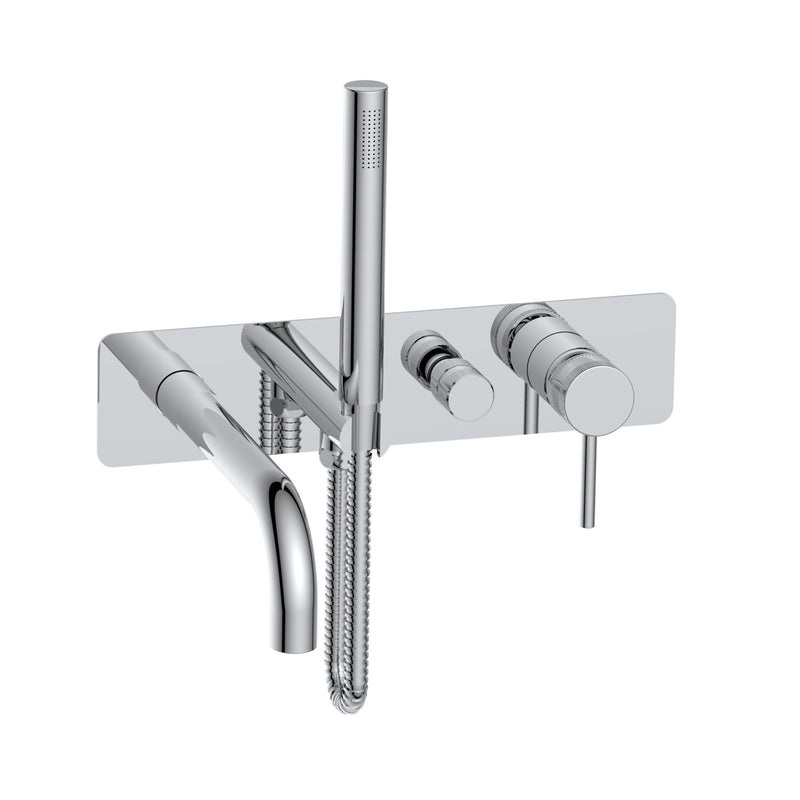 HB Core Wall Mounted Bath Shower Mixer & Handset - Select Colour