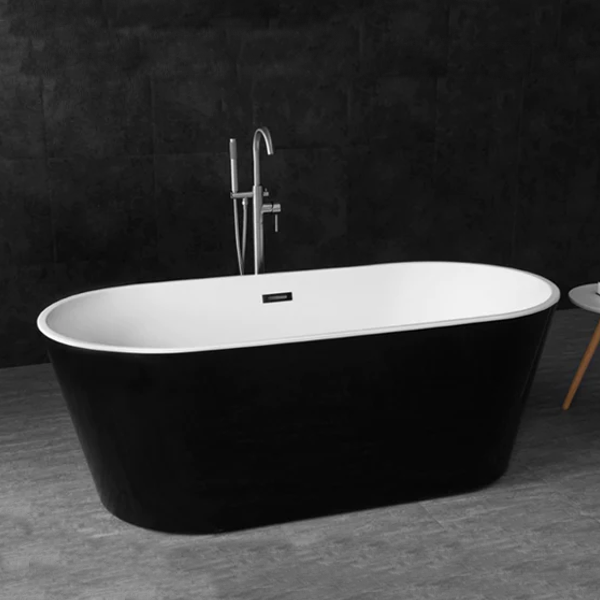 Banyetti Newton Noir Freestanding Acrylic Bath - Gloss Black (Select Size)