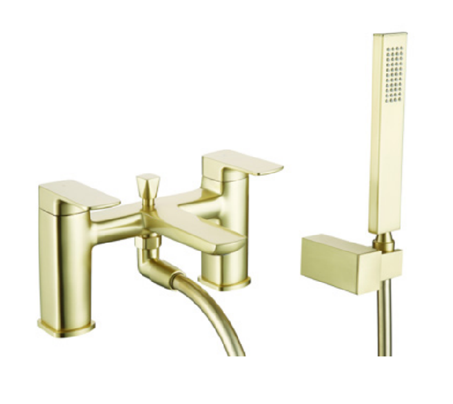 ATC Olsen Bath Shower Mixer - Brushed Brass