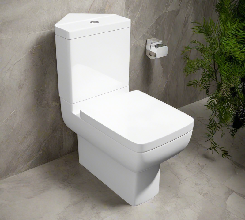KV Options 600 Close Coupled Corner Toilet with Soft Close Seat