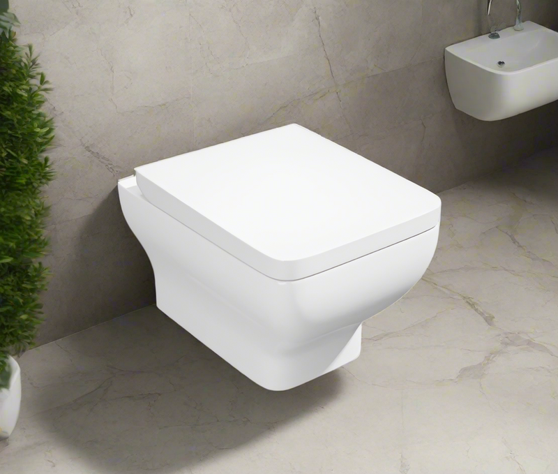 KV Options 600 Wall Hung WC Pan with Soft Close Seat