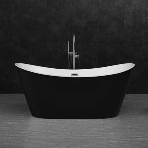 Banyetti Pure Freestanding Acrylic Bath - Gloss Black (Select Size)