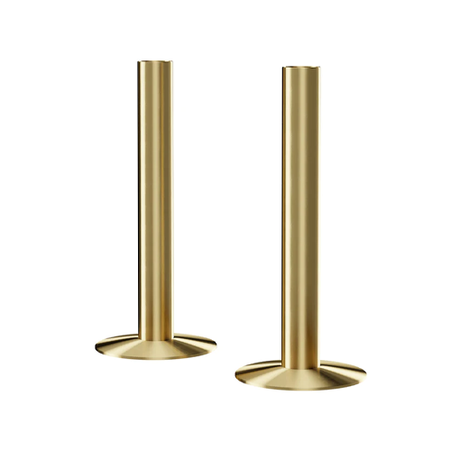 Banyetti Radiator 15mm Pipes & Rosettes 180mm Length – Brushed Brass