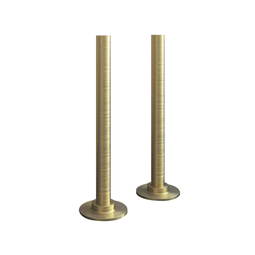 Banyetti Radiator 15mm Pipes & Rosettes 180mm Length – Brushed Brass