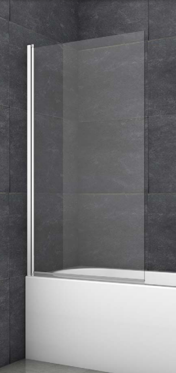 ATC 800 x 1400 Square Straight Bath Screen - Chrome