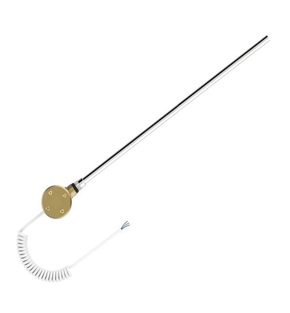 Dual fuel heating kit brushed brass – angled valve setup variant for wall pipework in brushed brass finish showing kit components