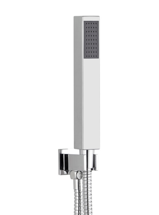 KV Square Outlet Elbow with Wall Bracket, Flex & Handset