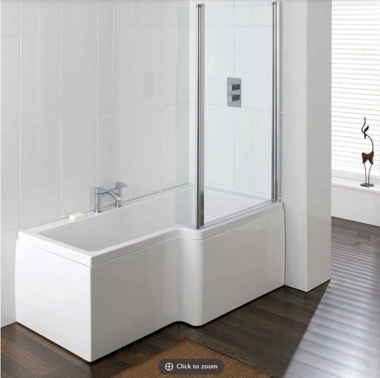 Carron Square Bath Shower Screen - Chrome