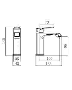 HB Montana Mini Mono Basin Mixer - Select Colour
