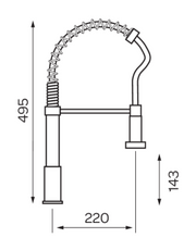 Kitchen tap chrome – detail shot showing deck‑mounted HB Aruba mixer tap chrome finish with clear strainers