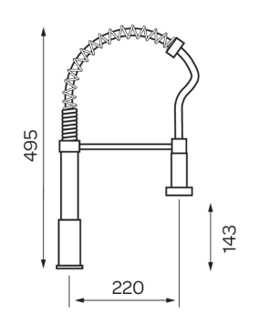 Kitchen tap chrome – detail shot showing deck‑mounted HB Aruba mixer tap chrome finish with clear strainers