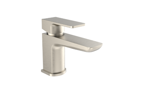 Mini mono basin mixer brushed nickel – full‑view of Kartell Kolt mixer in brushed nickel finish