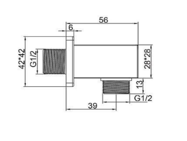 ATC Maya Wall Outlet Elbow - Brushed Brass