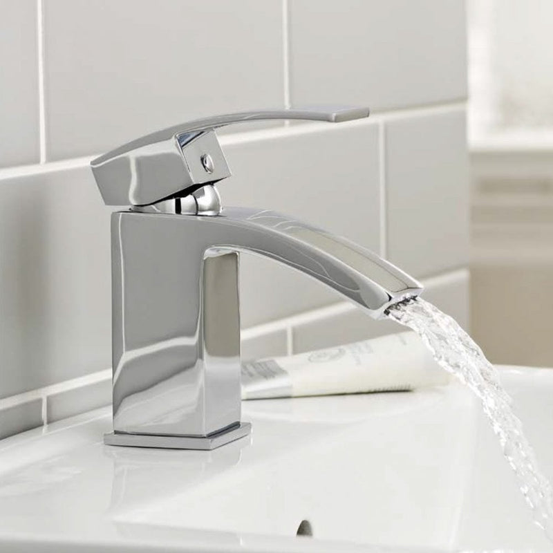 KV Flair Mono Basin Mixer with Click Waste - Chrome