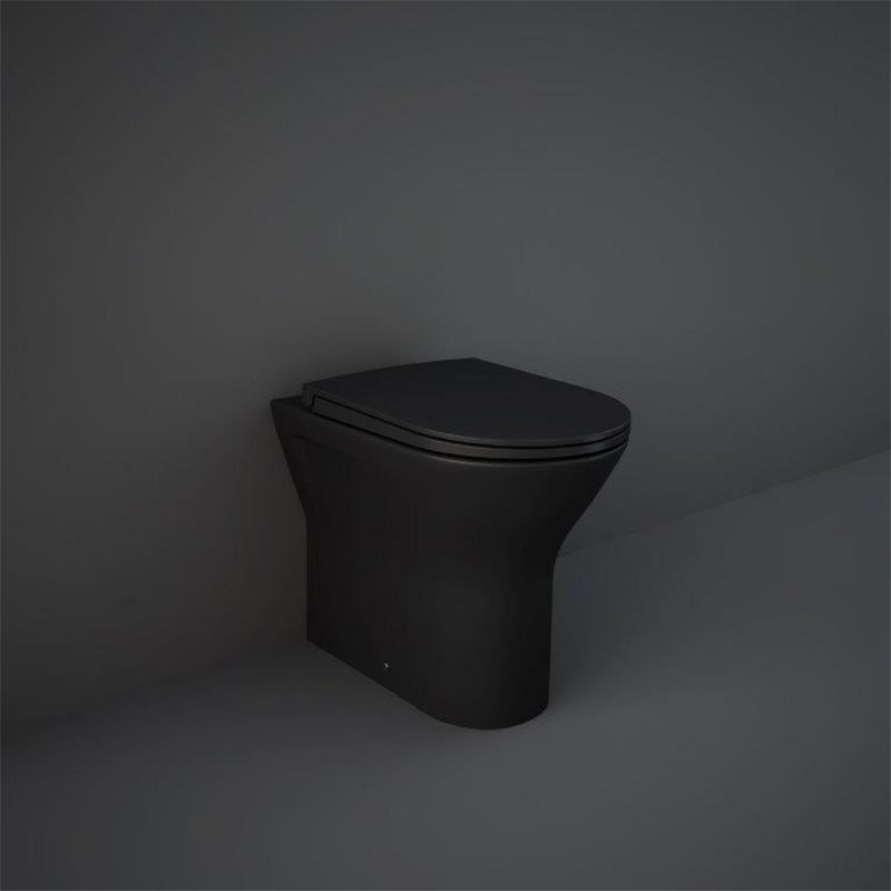 RAK Ceramics Feeling Rimless Back to Wall Pan - Matt Black