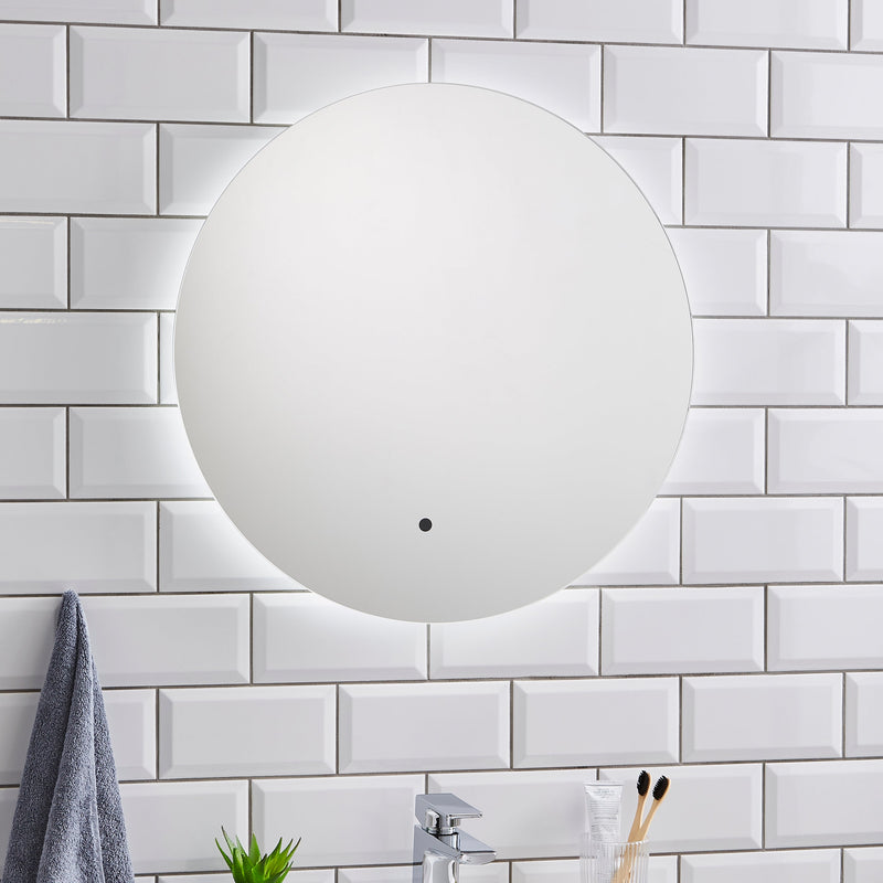 KV Tucson 600mm Circular LED Mirror – 3 Tone Light, Demister, Sensor Switch
