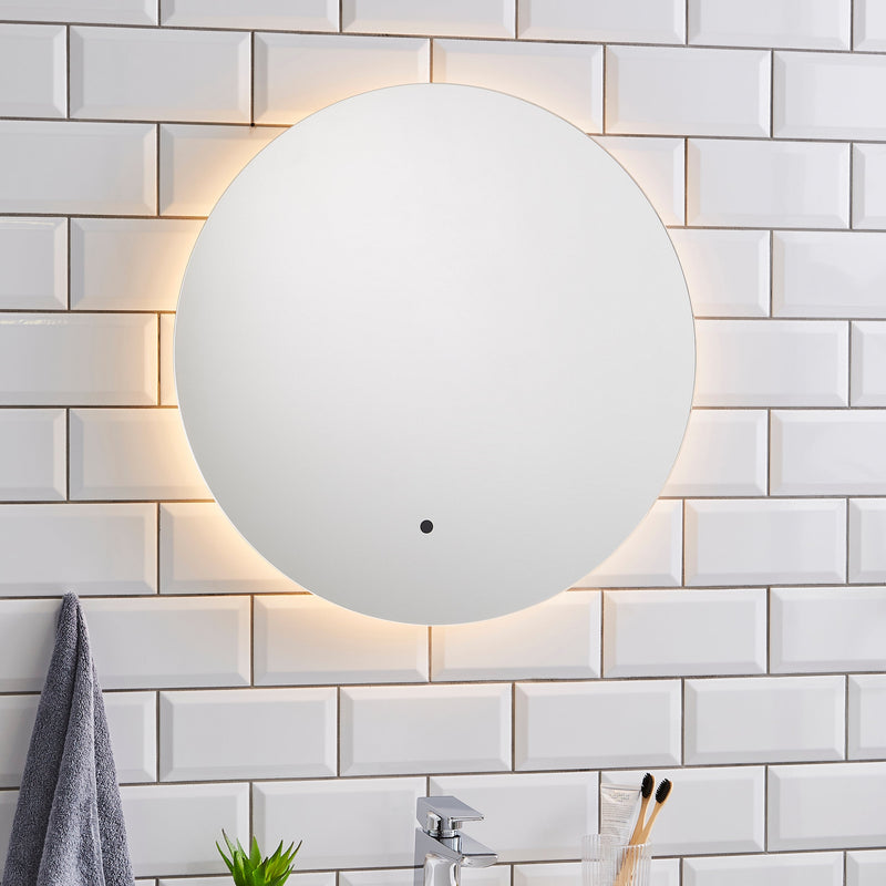 KV Tucson 600mm Circular LED Mirror – 3 Tone Light, Demister, Sensor Switch