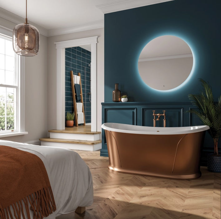 HIB Theme LED Illuminated Round Bathroom Mirror - Choose Size