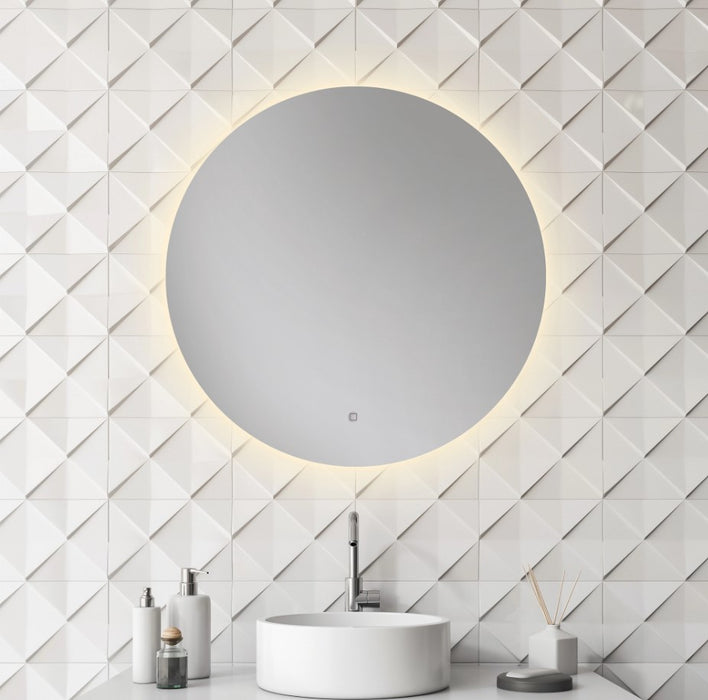 HIB Theme LED Illuminated Round Bathroom Mirror - Choose Size