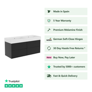 1200mm / Veneto No Tap Hole Basin