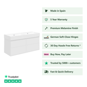 1200mm / Veneto No Tap Hole Basin