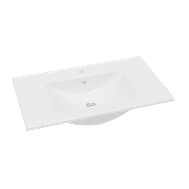 Banyetti Venti Wall Hung Vanity Unit with Lira Basin - 800mm Matt Black
