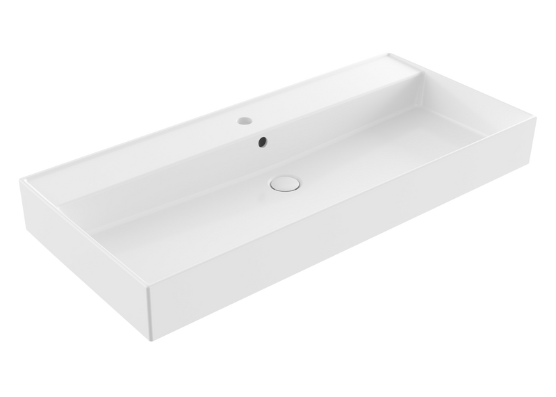 Banyetti Vatilla Wall Hung Vanity Unit with Veneto 1 Tap Hole Basin - 1000mm Ostippo Oak