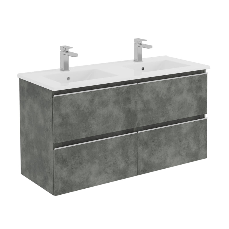 Banyetti Vatilla Wall Hung Vanity Unit with Lira Basin - 1200mm Cemento Grey