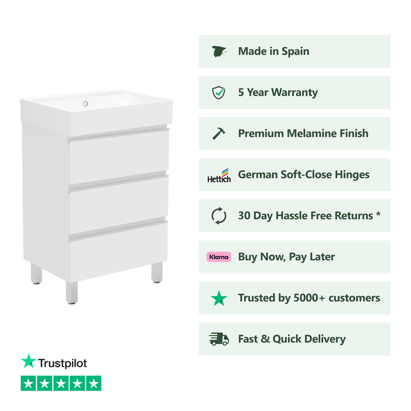 1000mm / Veneto No Tap Hole Basin