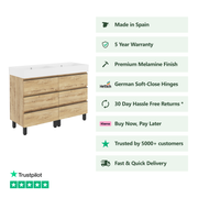 1200mm / Veneto No Tap Hole Basin